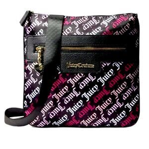 pink and black Juicy Couture crossbody bag nwt goth logo quality pleasure